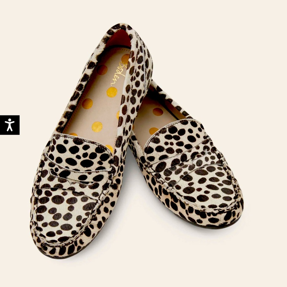 Boden Cheetah Moccasins, NWOT, size 39 (8 1/2)